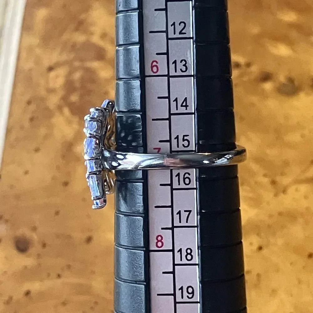 Natural Tanzanite Sterling Silver Butterfly Ring Size 7